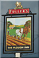 Inn sign, The Plough Inn, Wingfield