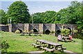 Lostwithiel: Picnic Tables near Respryn Bridge