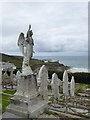 Grave stones in Barnoon Cemetery St Ives