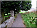 Path alongside Blaenavon Park perimeter wall, Blaenavon