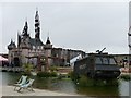 ST3160 : Dismaland - Dismal Castle and Police vehicle (stranded) by Rob Farrow