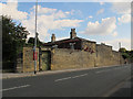 Wall and bus stop, Armley Ridge Road, Wyther