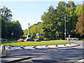 Roundabout with war memorial, Shepperton