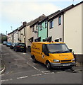 Yellow van on a Blaenavon corner