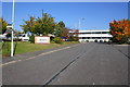 Footpath/road junction in Sketchley Meadows Business Park