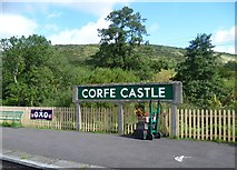 SY9682 : Corfe Castle station by Marathon