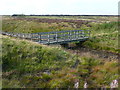 SE0711 : Footbridge over reservoir overflow channel, Lingards by Humphrey Bolton