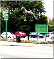 Racehorse depiction outside The Racehorse pub, Warwick