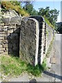 O/S  Bench  Mark  on  stone  gatepost  Kinder  Road