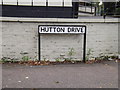 TQ6294 : Hutton Drive sign by Geographer