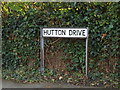 TQ6394 : Hutton Drive sign by Geographer