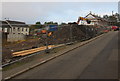 Fenced-off south side of King Street, Blaenavon