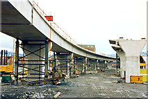 J3474 : Weir and cross-harbour bridges, Belfast -  October 1993(2) by Albert Bridge