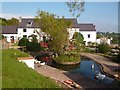 Duck pond and farmhouse, Greenmeadow Farm