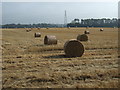 Stubble field with bales near Redhouse