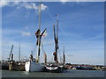 TQ7871 : Thames Sailing Barges, Hoo Marina by David Anstiss