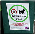 CLEAN IT UP! notice, Kipling Avenue, Warwick