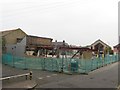 Demolition of former Kwik Save store, seen from Hatters Lane