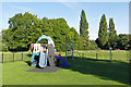TQ0967 : Play Area, Gaston Bridge Recreation Ground by Alan Hunt
