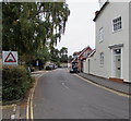 SP2864 : Humps warning sign, Castle Lane, Warwick by Jaggery