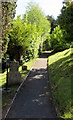 SO8602 : Path through the southern edge of Holy Trinity churchyard, Brimscombe by Jaggery