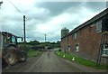 Cows crossing Knowlbank Road at Fields Farm