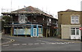 Former bicycle shop under scaffolding, Ryde