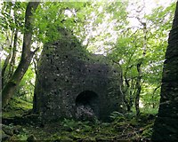SN8610 : South-east face of furnace at Banwen Ironworks by Nigel Davies