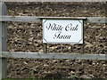 TM1164 : White Oak Farm sign by Geographer