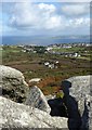 View from the tor on Rosewall Hill towards St Ives