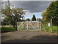 Gates to the Electricity Sub-Station off Tower Lane