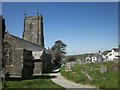 Path by the church, Milton Abbot