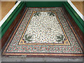 Mosaic floor at entrance to caf?, 20 Terrace Road, Aberystwyth