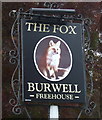 Sign for the Fox, Burwell