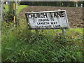 Church Lane sign