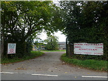 TL3575 : Entrance to Heath Fruit Farm, Bluntisham by Richard Humphrey
