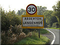TM0019 : Abberton & Langenhoe Village Name sign by Geographer