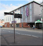 SX9193 : Directions signs near Exeter St Davids railway station by Jaggery