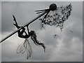 SJ8640 : Trentham Gardens - dandelion & fairy installation by Chris Allen