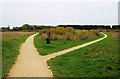 Footpath junction, Kilkenny Lane Country Park, Carterton, Oxon