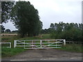 Gated farm track near Creeting St.Mary