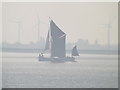 TM0212 : Thames Barge off Mersea Island by Geographer