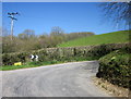 Bend in lane near Stone Mill Cottage