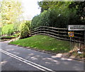 Parish of Rodborough boundary sign facing Woodchester