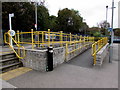 Zigzag ramp at the entrance to Penryn railway station