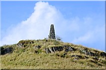 NN7722 : Stone Obelisk overlooking the A85, Comrie by Anthony O'Neil