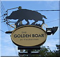 Sign for the Golden Boar at Freckenham