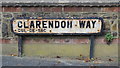 Old sign for Clarendon Way, N21