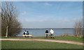 SK0307 : Old and young take in the view of Chasewater, near Brownhills by Robin Stott