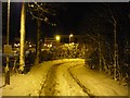 Snowy cycle path